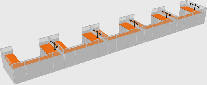 U-shaped cubicle