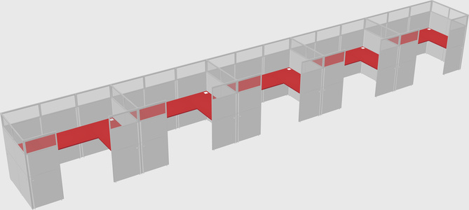 U-shaped cubicle