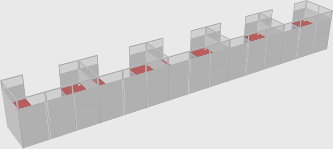 U-shaped cubicle