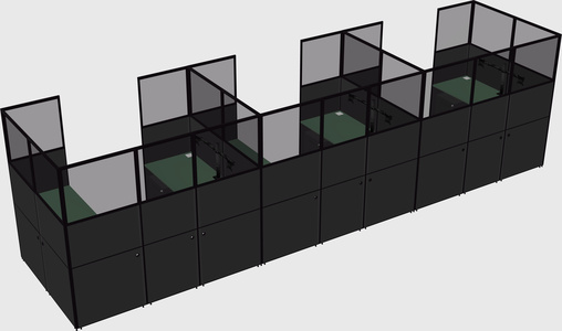 U-shaped cubicle