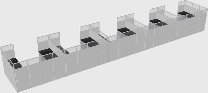 U-shaped cubicle