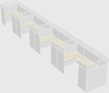 U-shaped cubicle