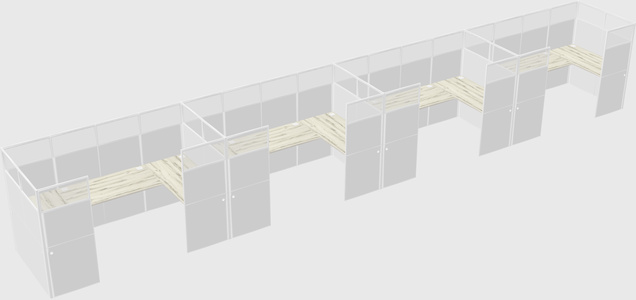 U-shaped cubicle