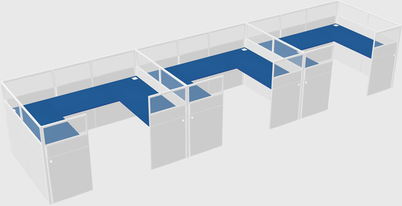 U-shaped cubicle