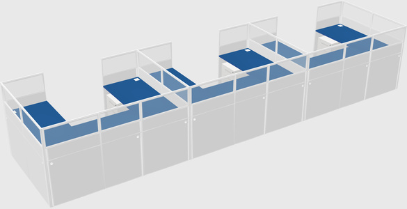 U-shaped cubicle
