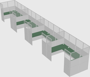 U-shaped cubicle