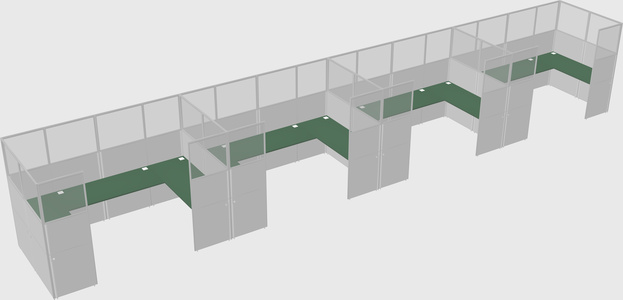 U-shaped cubicle