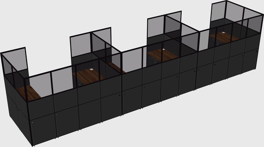 U-shaped cubicle