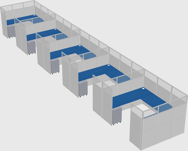 U-shaped cubicle