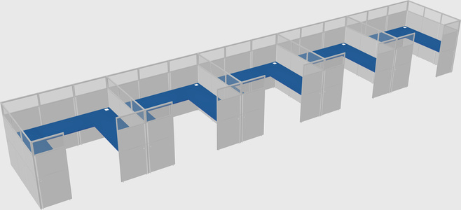 U-shaped cubicle