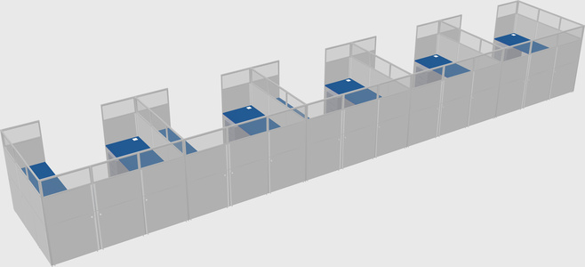 U-shaped cubicle