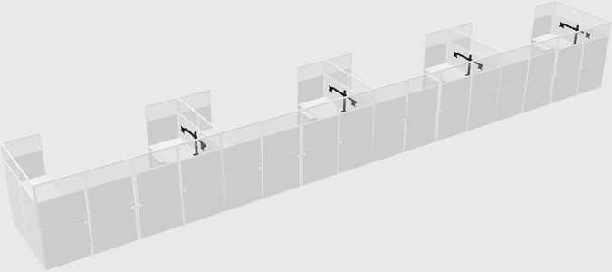 U-shaped cubicle