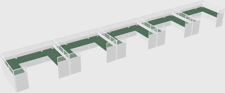 U-shaped cubicle