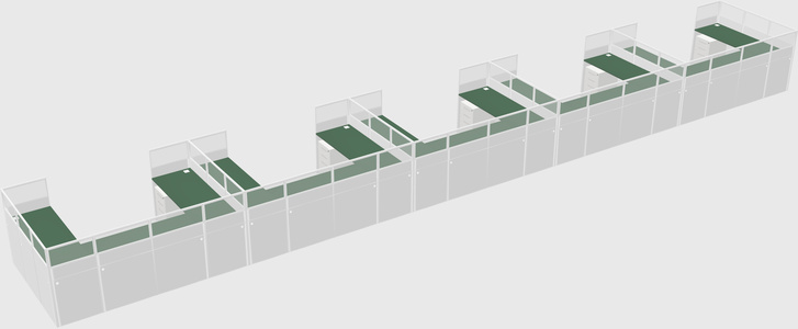 U-shaped cubicle