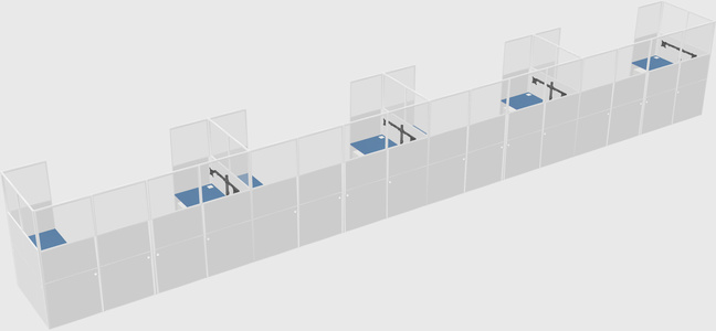 U-shaped cubicle