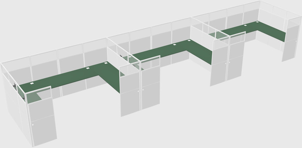 U-shaped cubicle