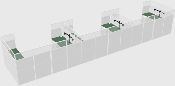 U-shaped cubicle