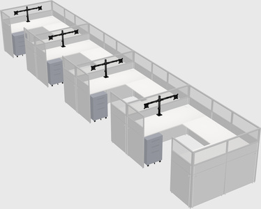 U-shaped cubicle