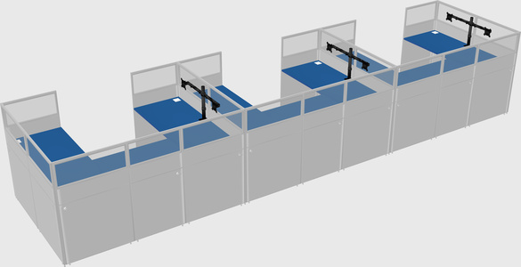 Cabine en u
