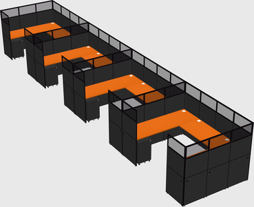U-shaped cubicle