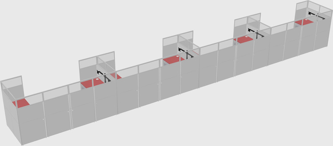 U-shaped cubicle