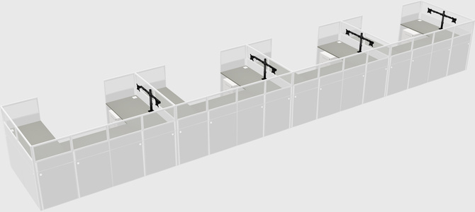 U-shaped cubicle