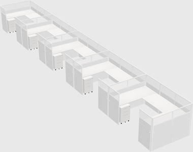 U-shaped cubicle