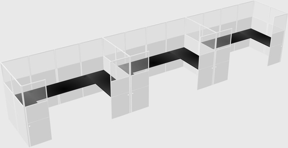 U-shaped cubicle