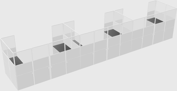 U-shaped cubicle