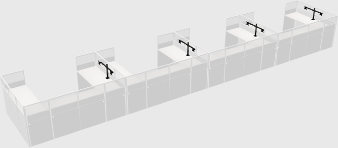 U-shaped cubicle