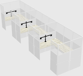 U-shaped cubicle