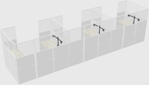 U-shaped cubicle