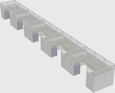 U-shaped cubicle