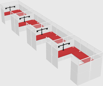 U-shaped cubicle