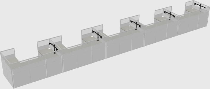 U-shaped cubicle