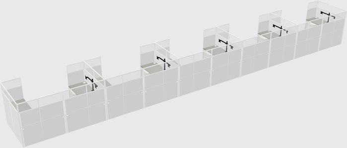 U-shaped cubicle