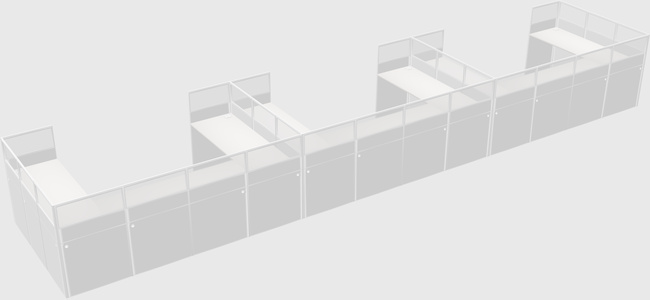 U-shaped cubicle