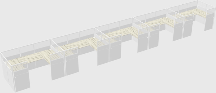 Cabine en u