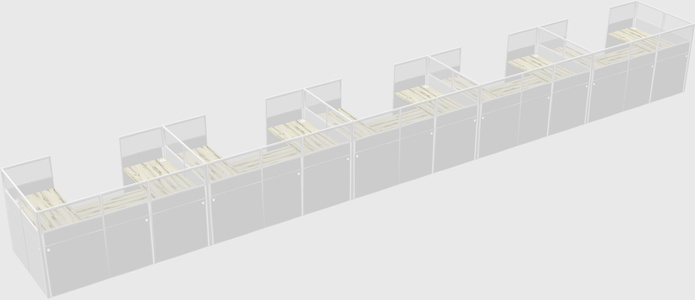 Cabine en u
