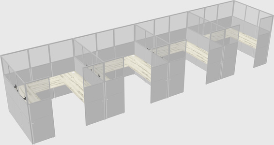 U-shaped cubicle