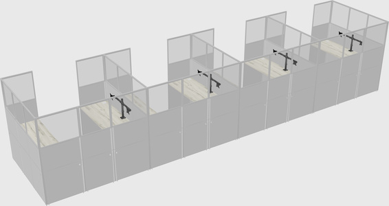 U-shaped cubicle