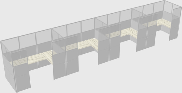 U-shaped cubicle
