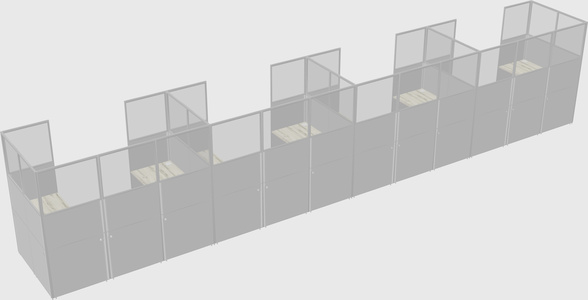 U-shaped cubicle