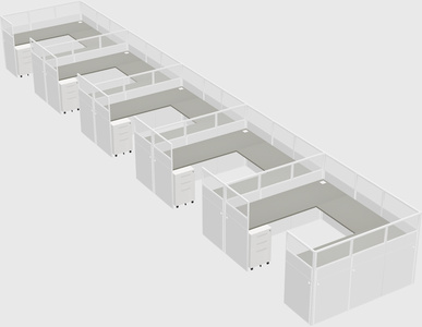 U-shaped cubicle