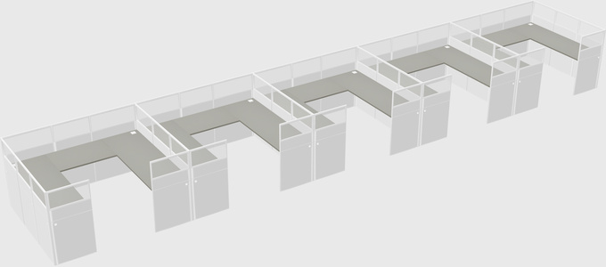 U-shaped cubicle
