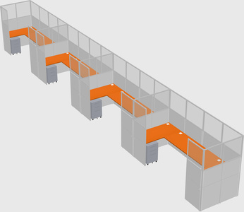 U-shaped cubicle