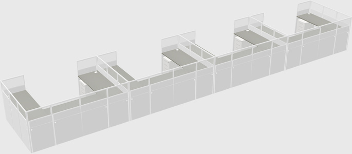 U-shaped cubicle