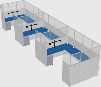 U-shaped cubicle