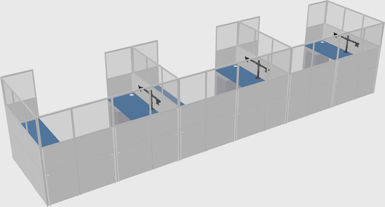 U-shaped cubicle