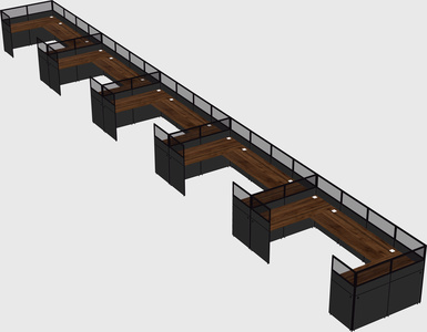 U-shaped cubicle